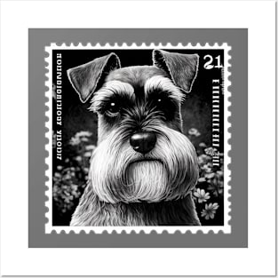 Schnauzer Stamp - Postage Stamp Series Posters and Art